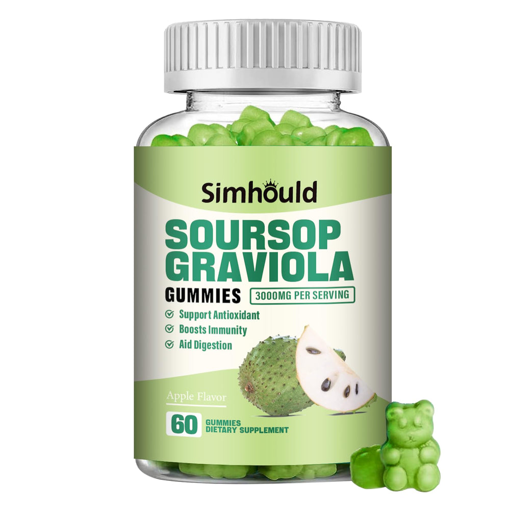 Front packaging of Simhould 1 Pack Soursop Graviola Gummies