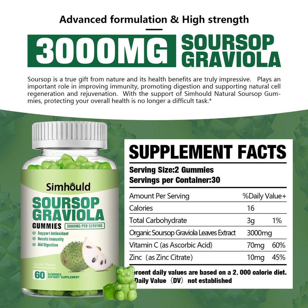 Close-up of Soursop Graviola Gummies texture