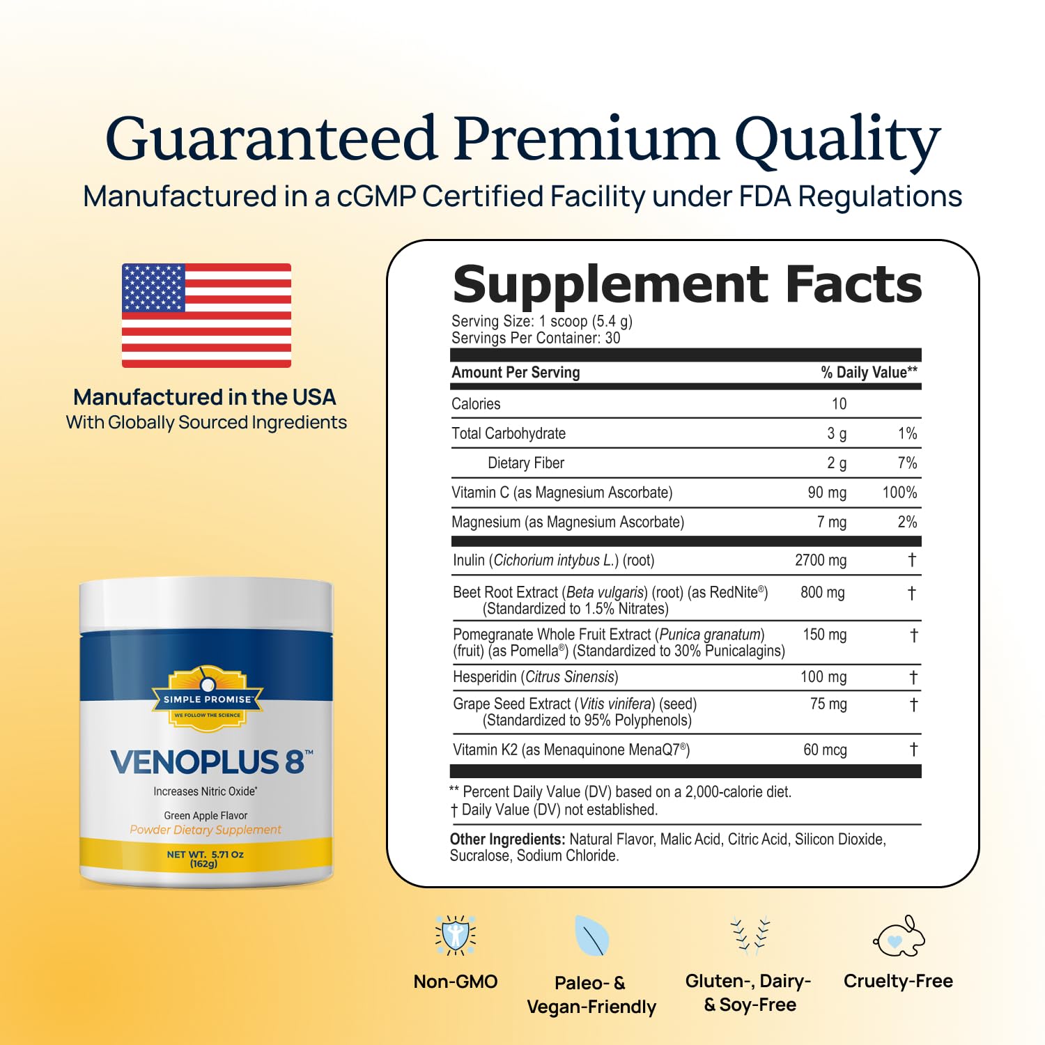 Simple Promise VenoPlus8 beet root poured into glass demonstrates convenient, sugar-free hydration