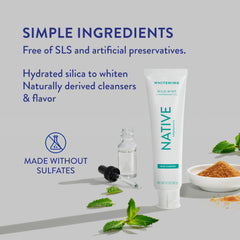 Ingredients panel showing paraben-free and sulfate-free formula