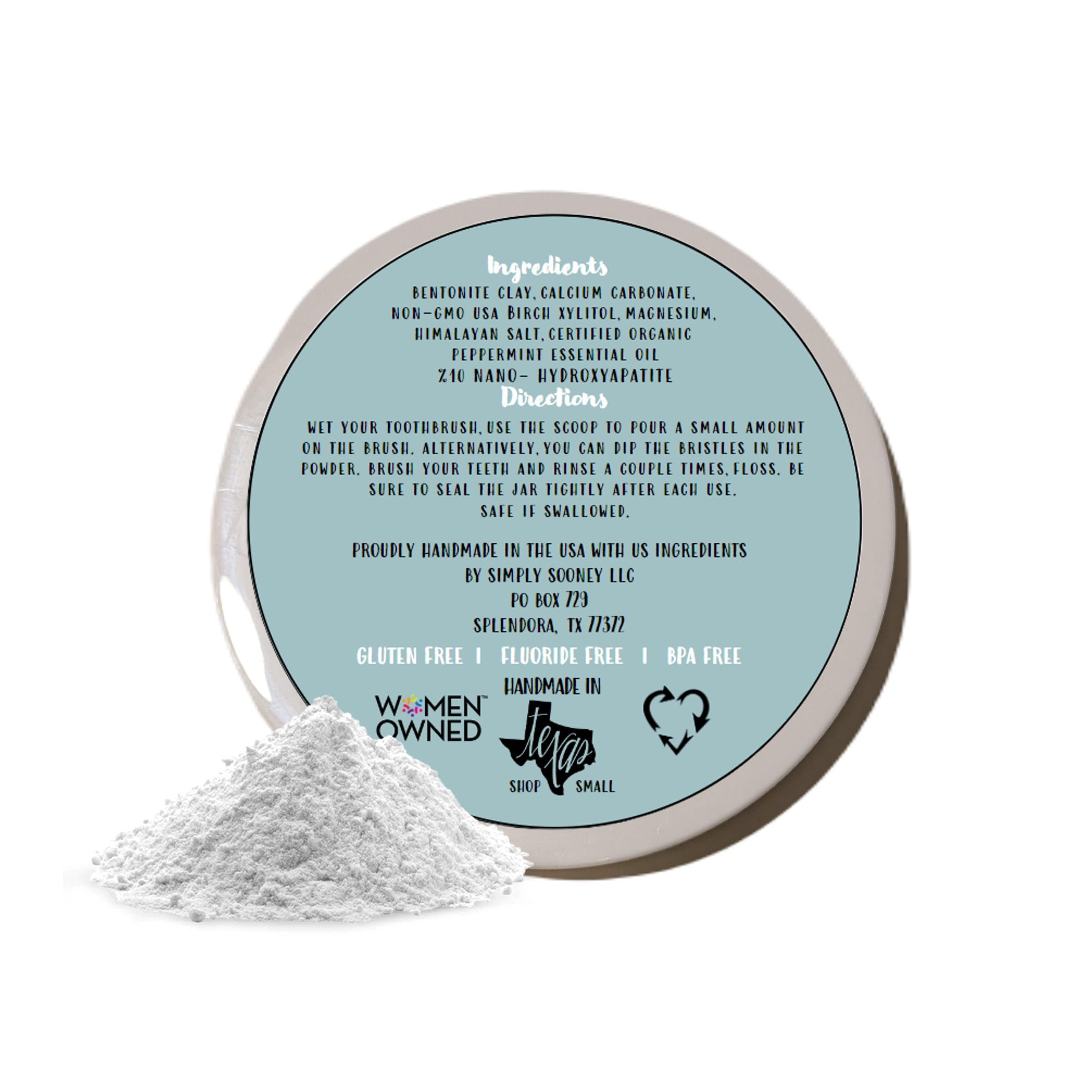 Small-batch handmade production of tooth powder