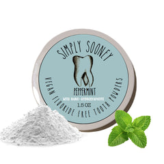 Jar of Simply Sooney remineralizing tooth powder 1.5oz