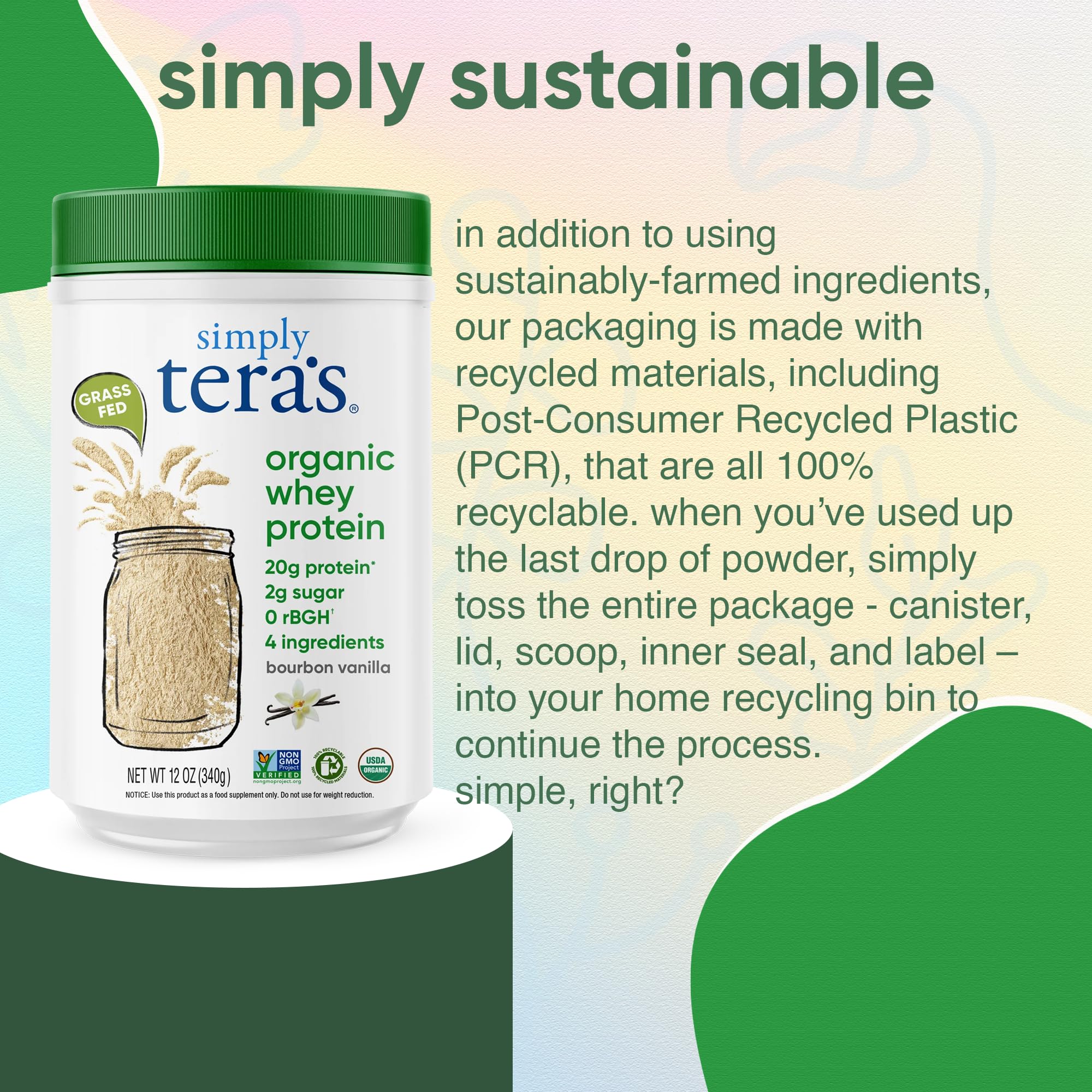Simply Tera's organic stevia sweetener for naturally sweetened recipes.