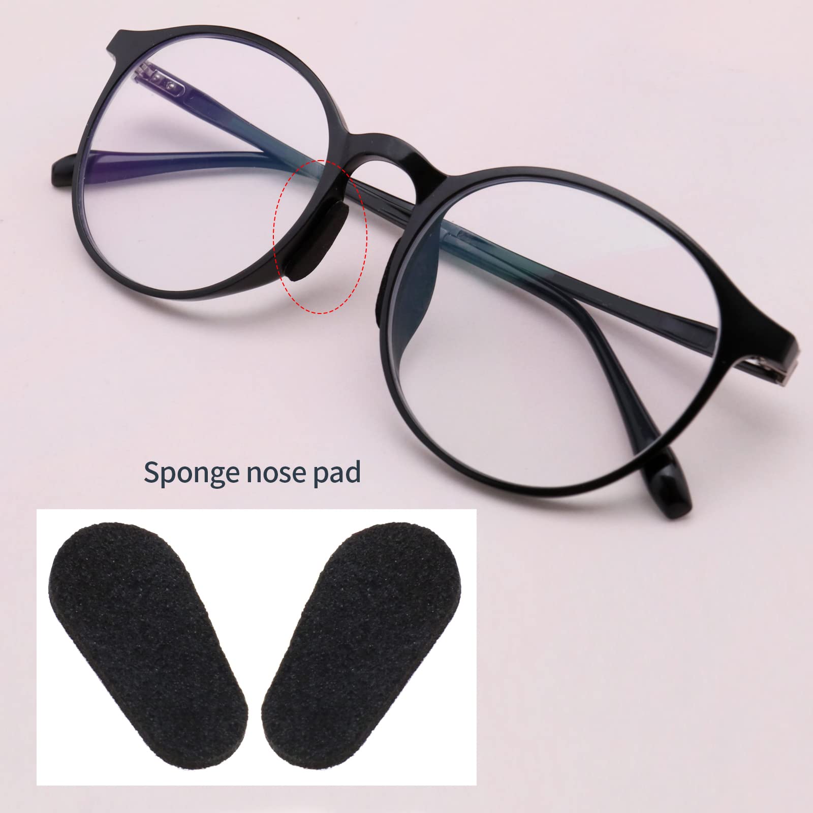 Close-up of self-adhesive back on EVA sponge nose pad