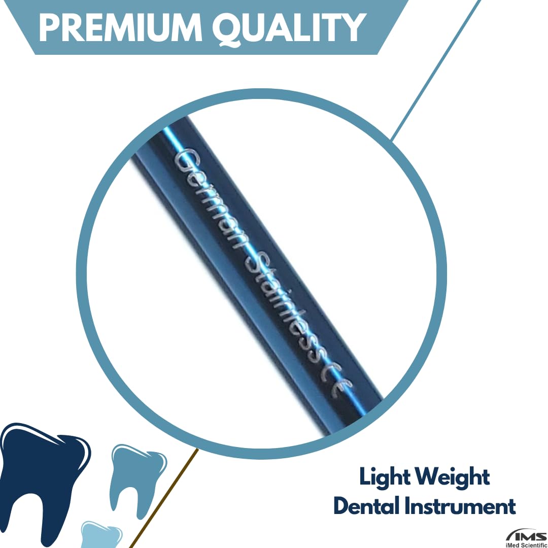 Single-ended dental pick set of six for different mouth areas