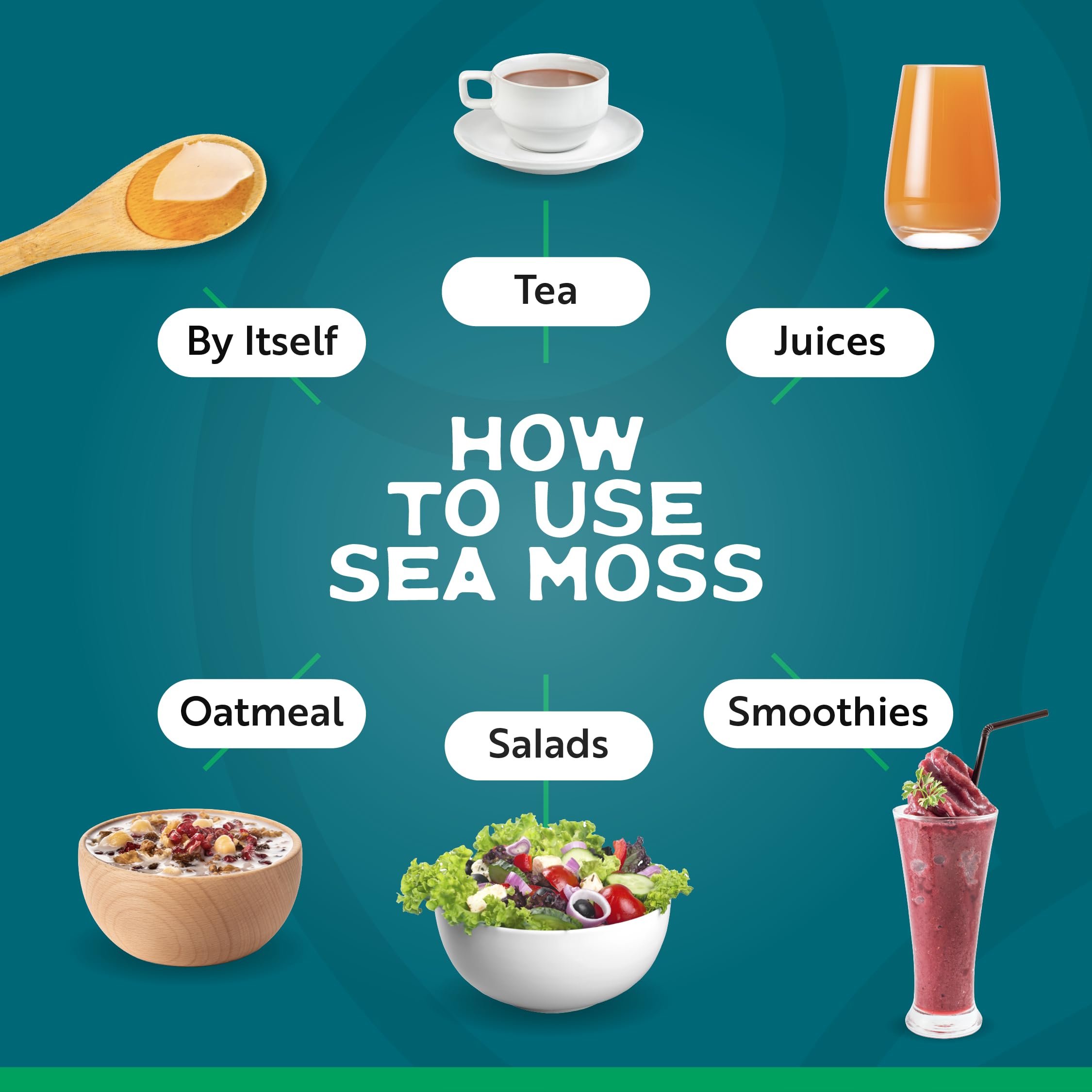 Single-ingredient wildcrafted sea moss