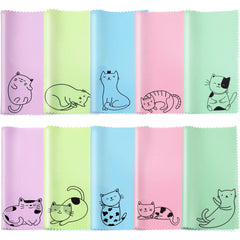 Kitty cat pattern microfiber cleaning cloths set of 20