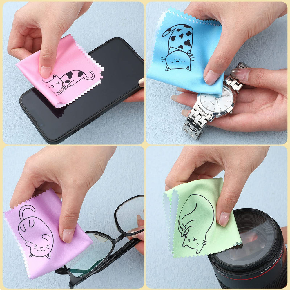 Sinmoe microfiber cloths package with cute kitty designs