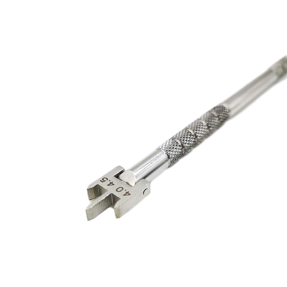 Stainless steel bracket height gauge with dual ends and 90-degree hinge