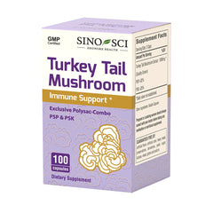 Bottle of Sino-Sci Turkey Tail Mushroom 100 capsules