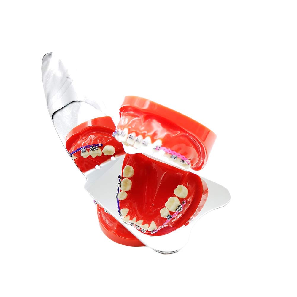 Double-sided orthodontic oral mirror for dental photography