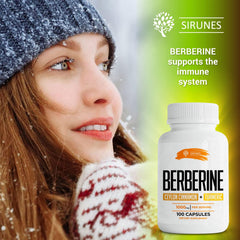 Berberine100 Capsules with Ceylon Cinnamon and Turmeric ingredients