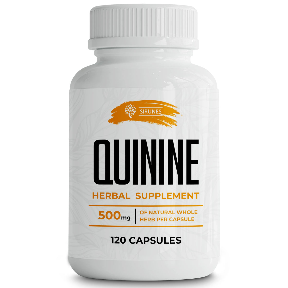 SIRUNES Quinine capsules bottle for leg cramps relief