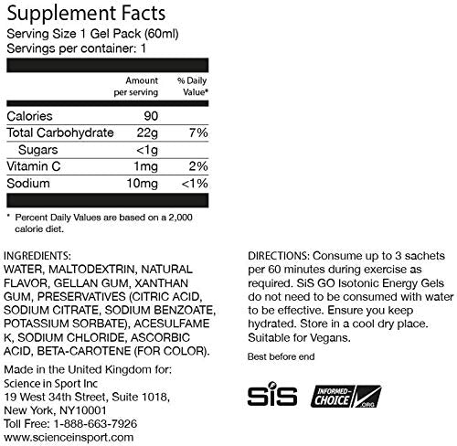 Individual cherry-flavored SIS energy gel sachet