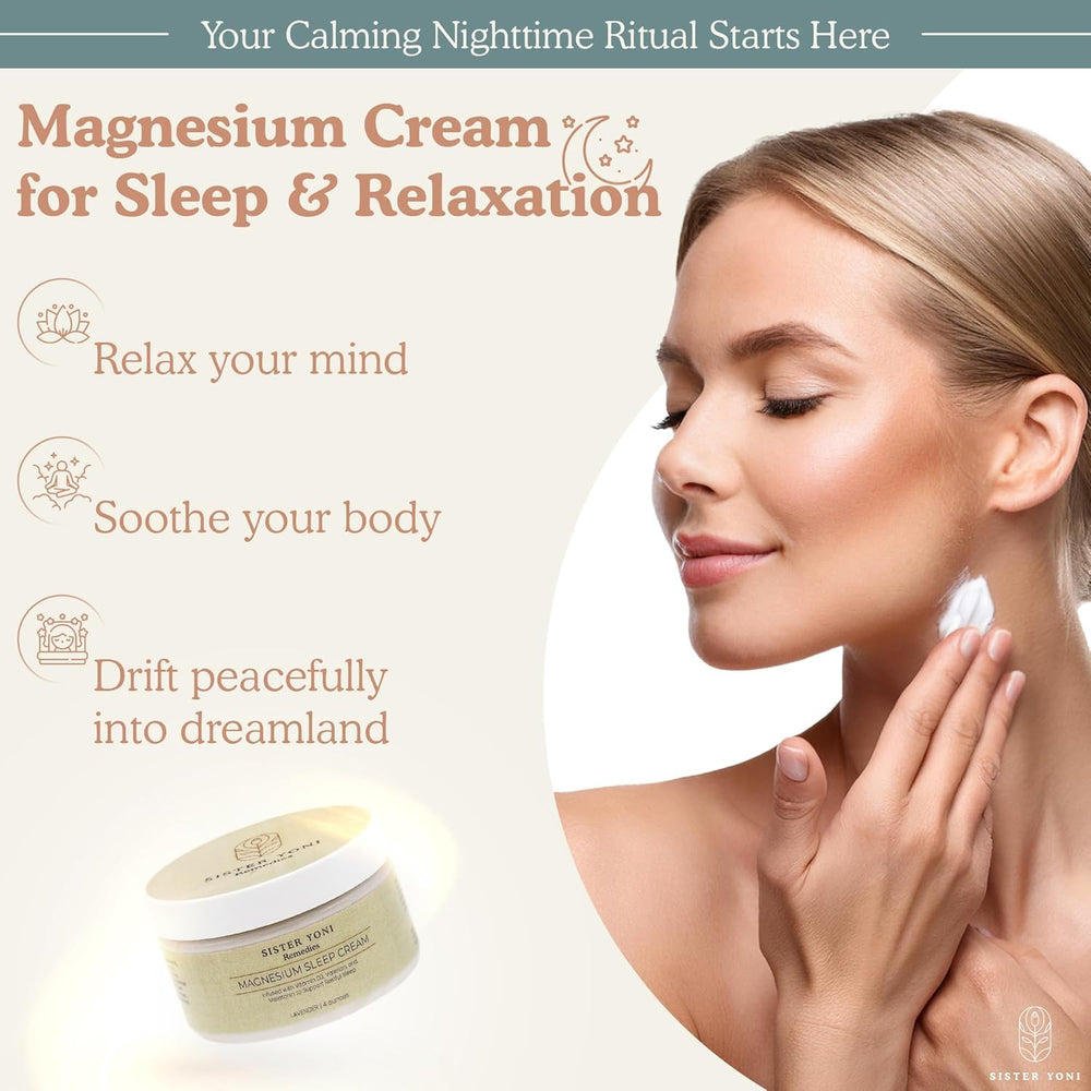 Close-up of the magnesium cream texture on a white background