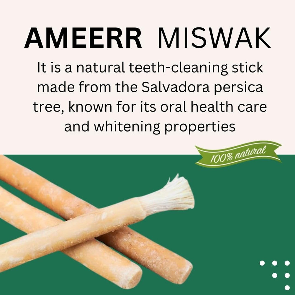 Close-up of natural Siwak toothbrush twigs