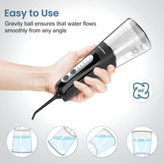 Six interchangeable jet tips included with the flosser