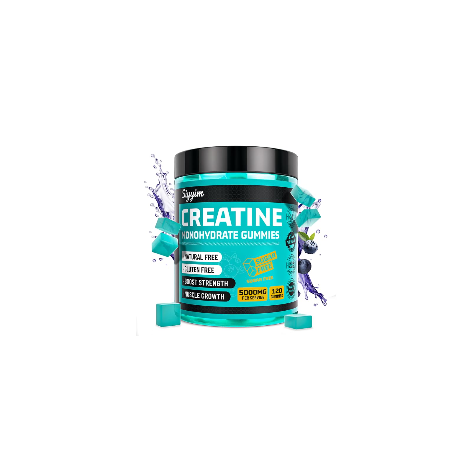 Siyyim Creatine Monohydrate Gummies packaging and bottle