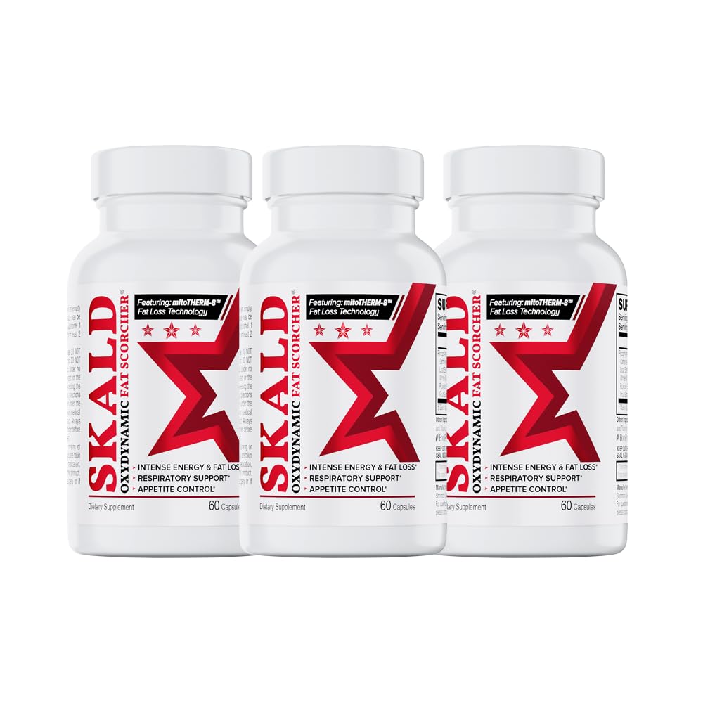 Front view of Skald supplement bottle in a 3-pack