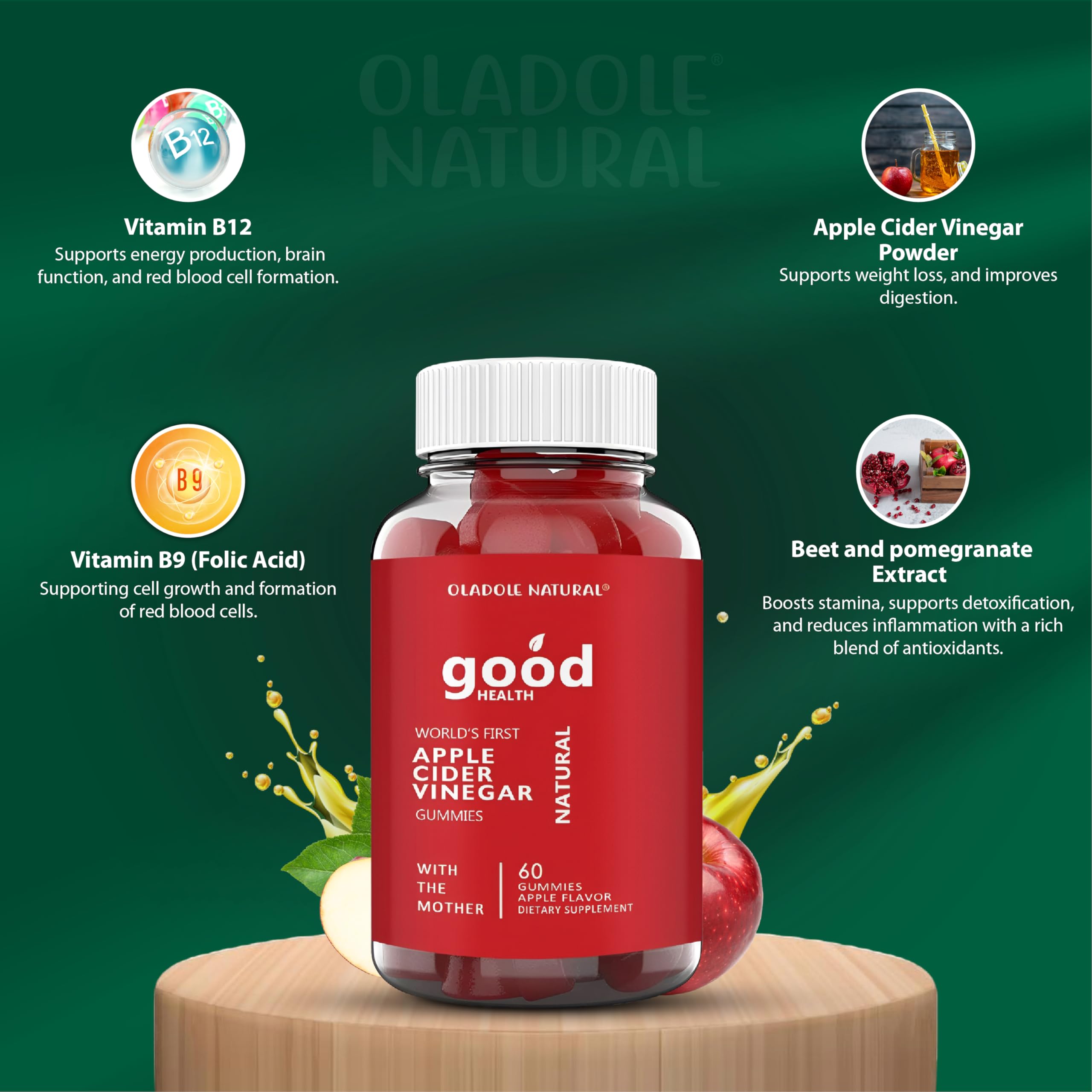 Gummies promoting clear skin and healthy hair