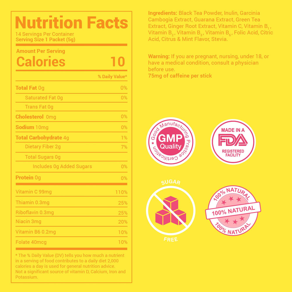 SkinnyBoost Skinny Teas sticks outside packaging showing on-the-go convenience