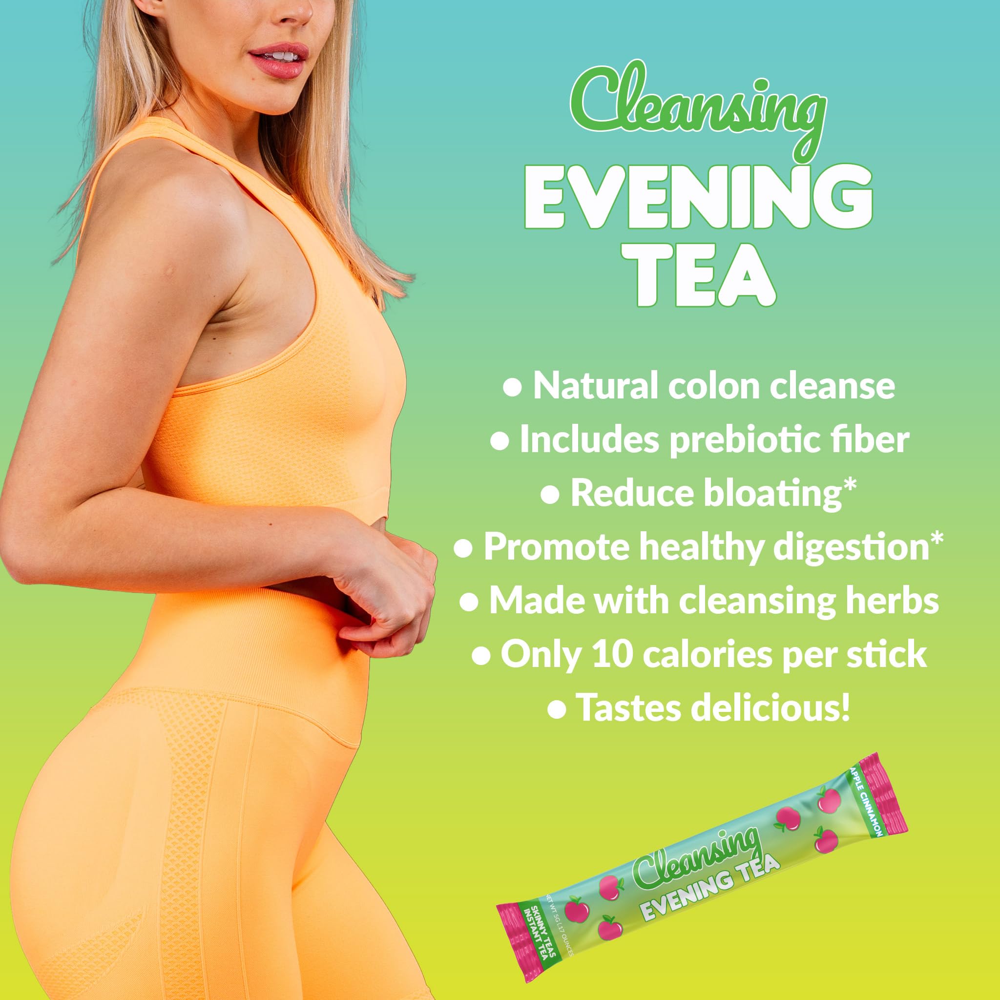 SkinnyBoost Skinny Teas teacup-steaming demonstrates caffeine-free calm and evening relaxation.