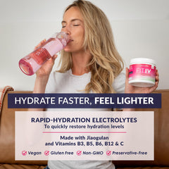 SkinnyFit Fit IV scoop in bottle for easy 16 oz hydration