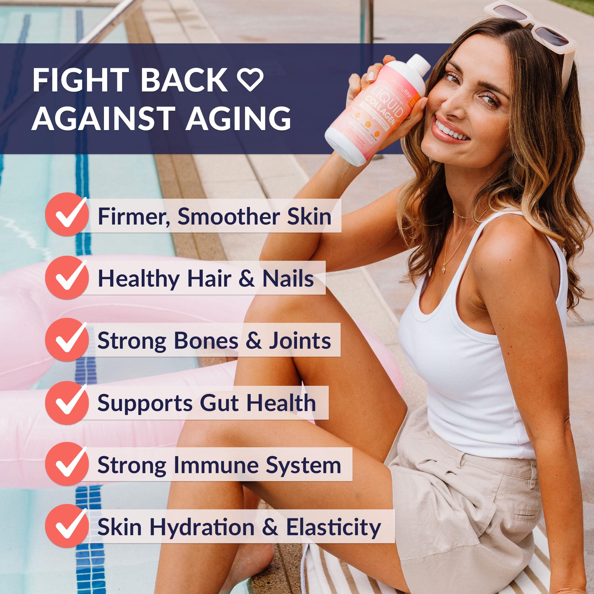 Close-up of the product label showing multi-collagen and ingredients