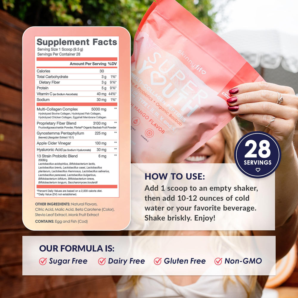 Back of label showing nutrition facts and clean ingredients