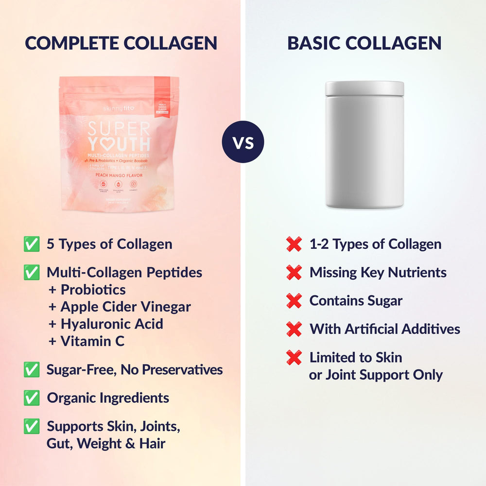 Mixing collagen powder into a glass of water