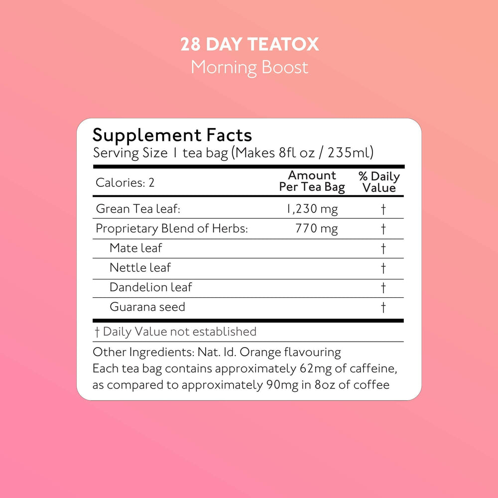 Close-up of Morning Boost ingredients for energizing botanicals.