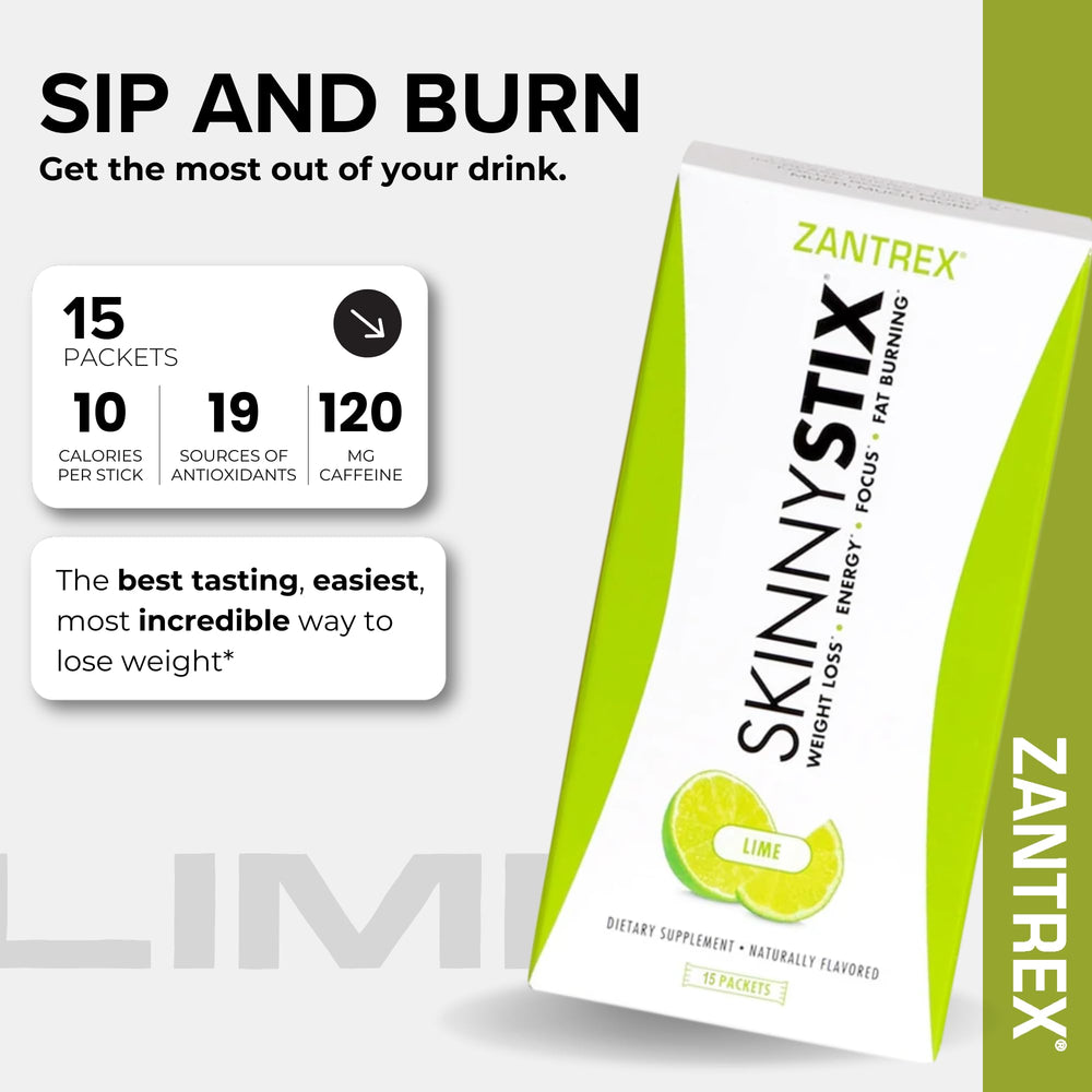 Single-serving Lime GLP-1 packets close-up