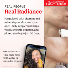 Concept image showing skin benefits and glow