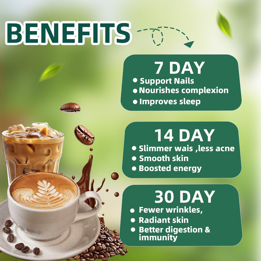 Vegan-friendly Skiseoy 20x Collagen Chia Coffee packaging