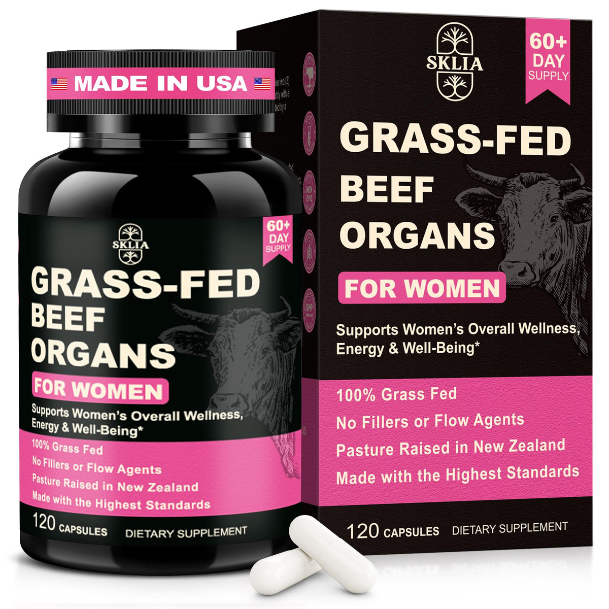 SKLIA Beef Organ Supplement for Women hero image