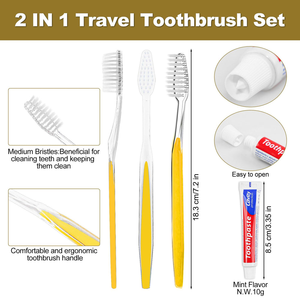Skourvut disposable toothbrushes with toothpaste color variant 3 (10g).