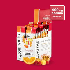 Close-up of a hydration packet being poured into a water bottle