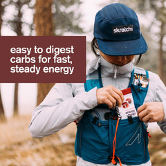 Energy chews being held for running inspiration