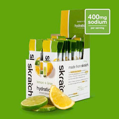 Skratch Labs Lemon Lime hydration packets packaging