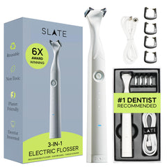 Slate Electric Flosser Starter Set - front view