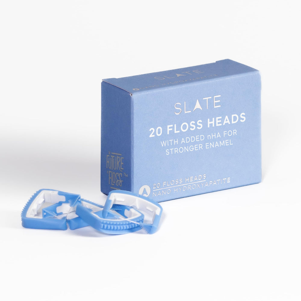 Slate Flosser Refills 20-pack nano-hydroxyapatite floss heads – product shot