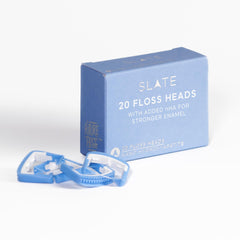 Slate Flosser Refills 20-pack nano-hydroxyapatite floss heads – product shot