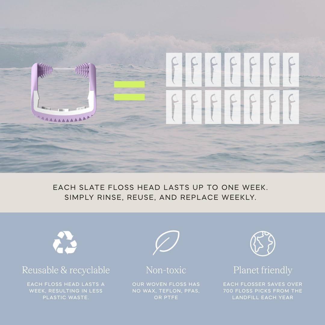 Replaceable floss heads for sustainable use