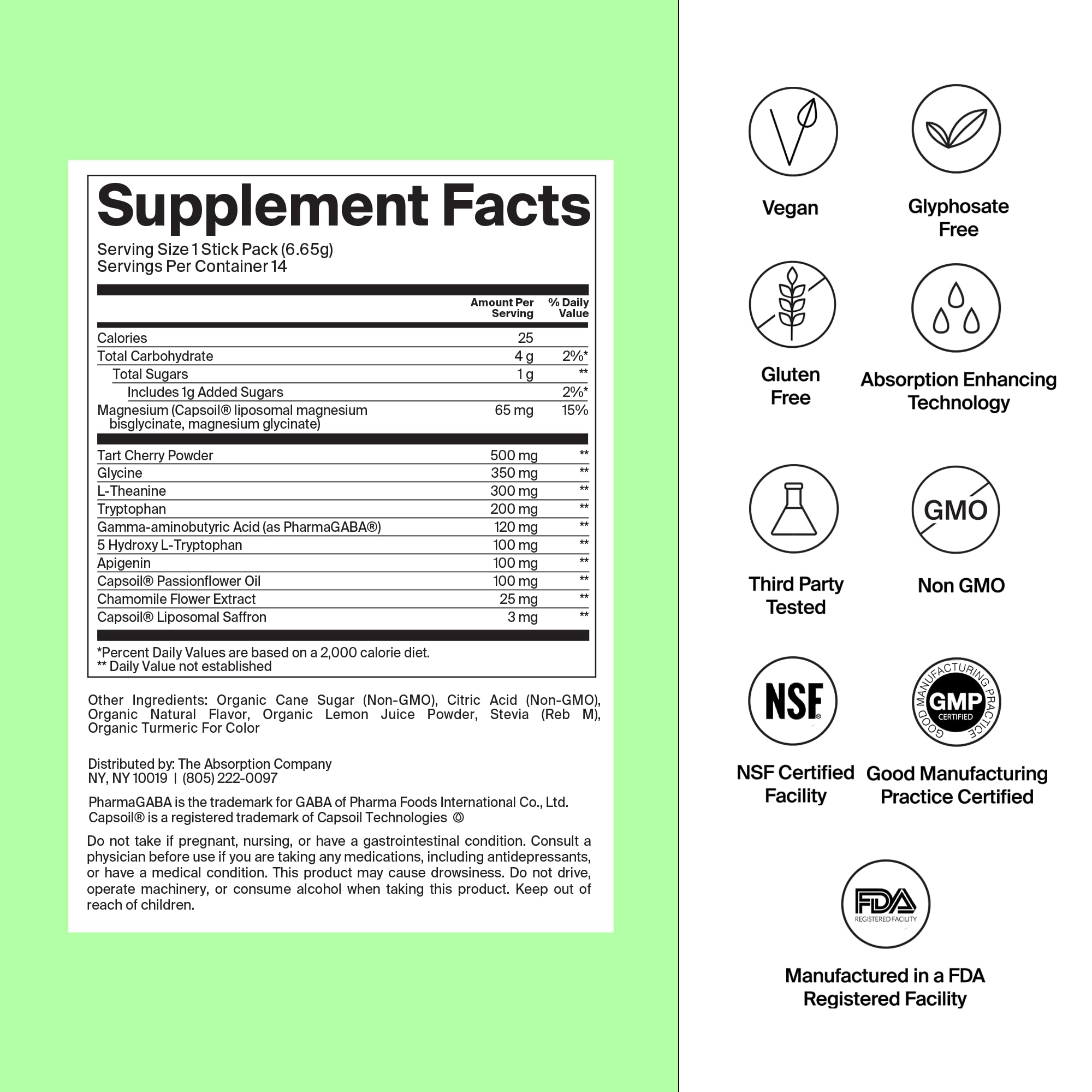 Magnesium bisglycinate and PharmaGABA for restful sleep