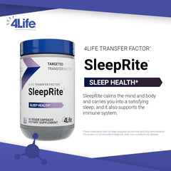 SleepRite label showing immune and sleep support