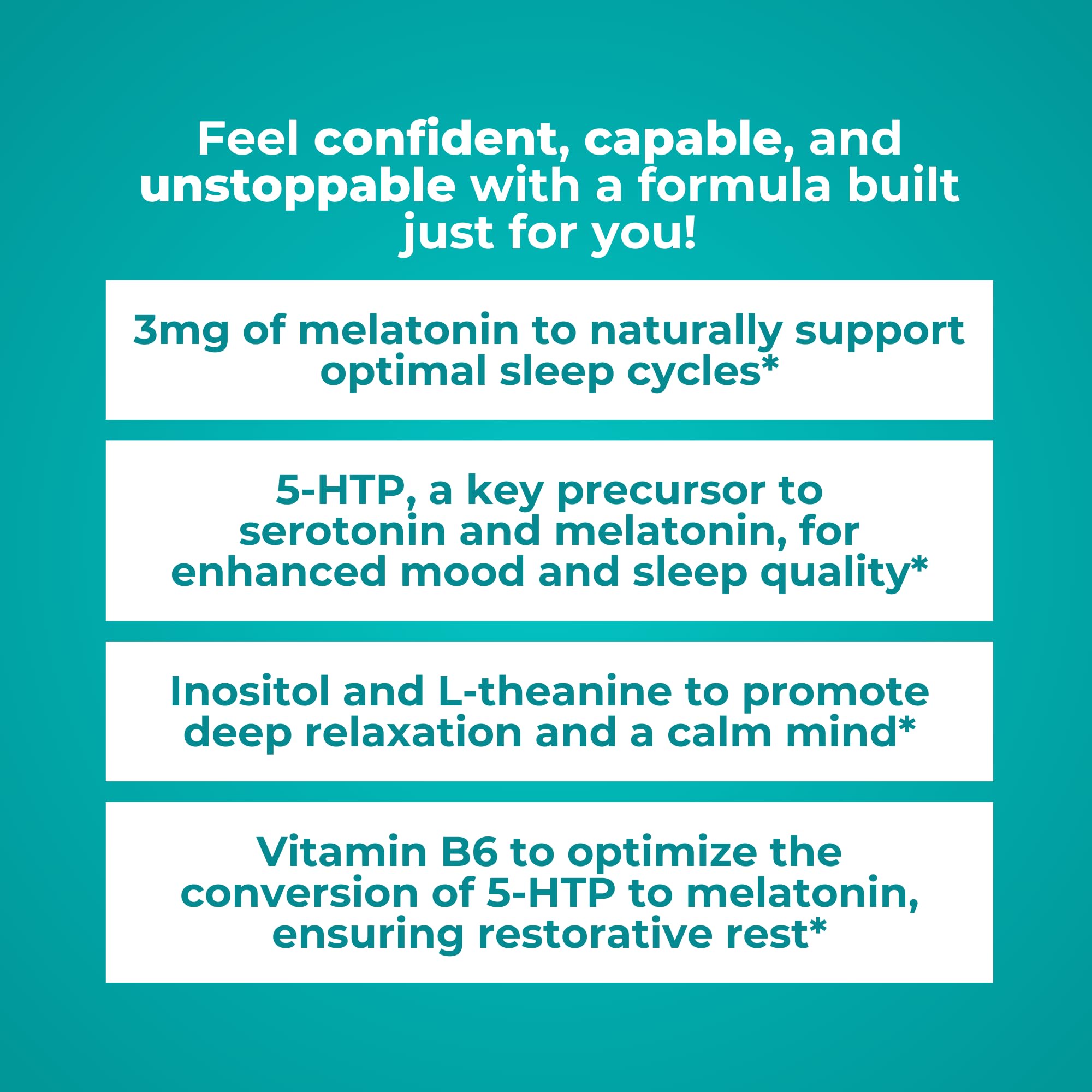 Melatonin component promoting sleep support