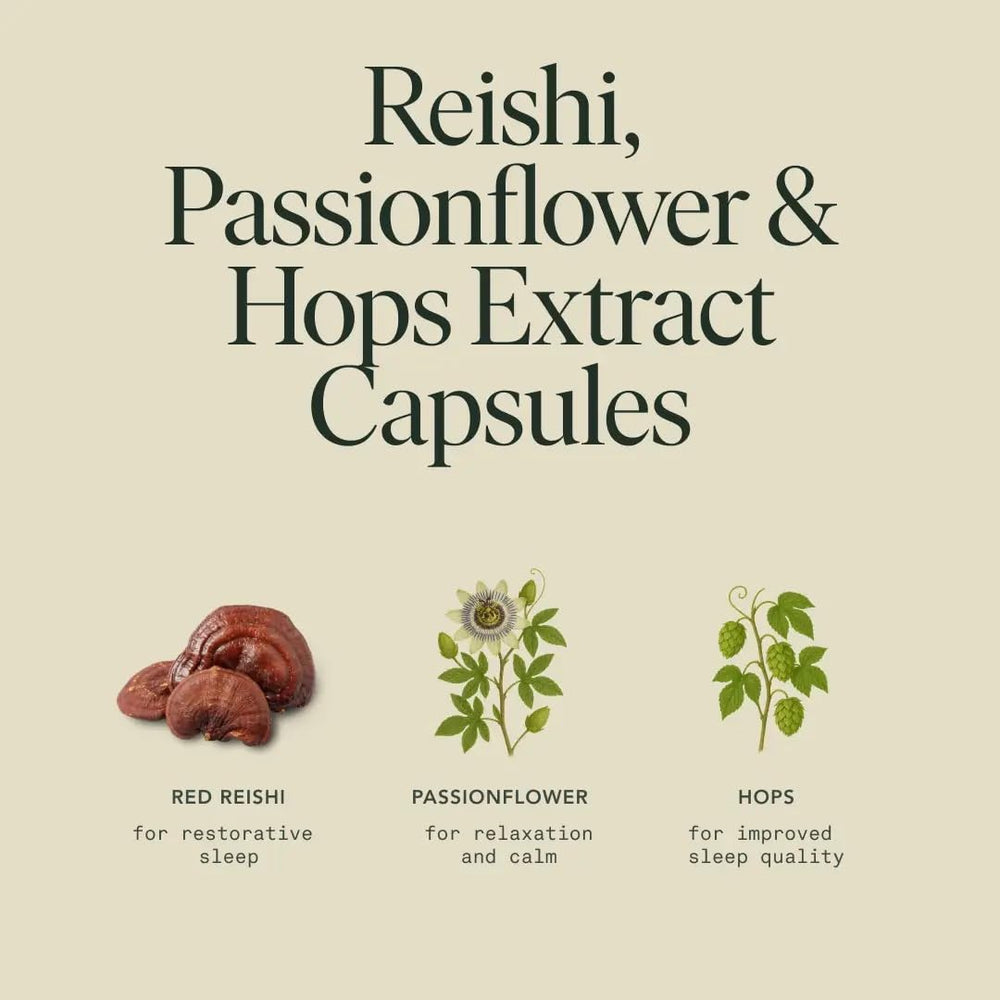 Close-up of sleep supplement capsules