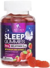 Sleep Gummies for Adults Extra Strength 8mg strawberry flavor bottle
