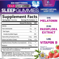 Close-up of strawberry-flavored melatonin gummies