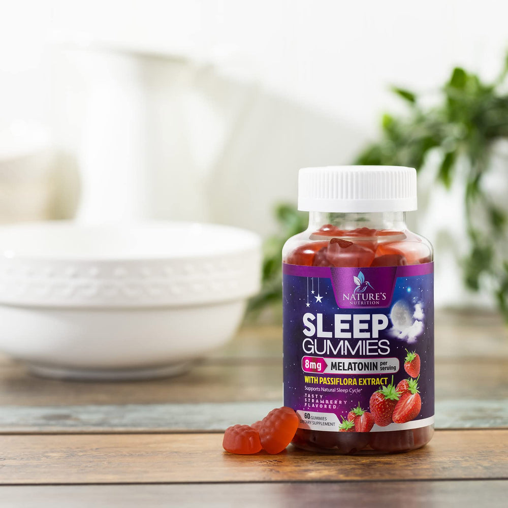 Lifestyle shot of adults relaxing at night with sleep gummies